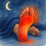 سوزش کف پا داغی شبانه پاها