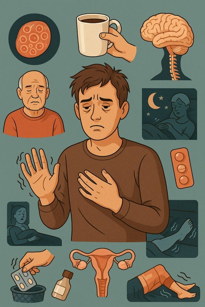 علت بی‌خوابی و لرزش بدن