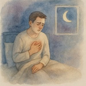 بیدار شدن ناگهانی از خواب با تپش قلب